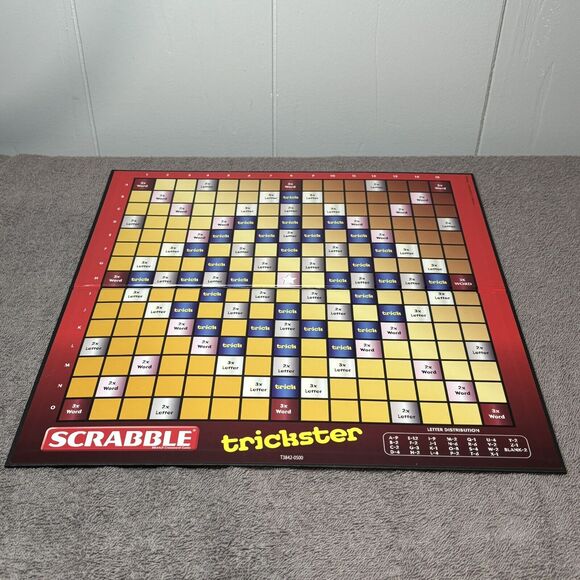 Scrabble Trickster Crossword Game Mattel Complete 2010 Preowned Good Condition - Picture 6 of 13